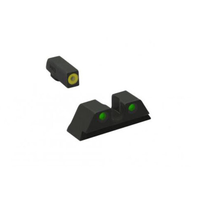 Meprolight Hyper-Bright Day and Night Tritium Sights Phosphorescent Yellow Ring Front/Green Rear for CZ 75