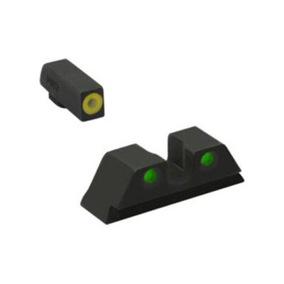 Meprolight Hyper-Bright Day and Night Tritium Sights Phosphorescent Yellow Ring Front/Green Rear for Kimber K6 and DA/SA Revolvers
