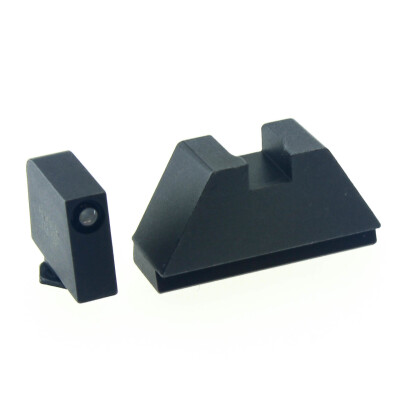 Ameriglo 2XL Tall Sight Set for Glock Green Tritium Front Dot with Black Outline and Flat Black Rear