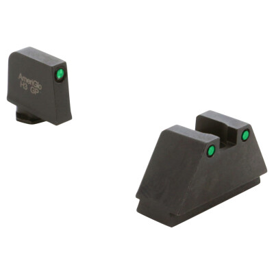 Ameriglo 3XL Tall 3-Dot Sight Set for Glock Green Tritium with Black Outlines