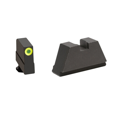 Ameriglo 3XL Tall Sight Set for Glock Green Tritium Front Dot with Black Outline Front and Flat Black Rear