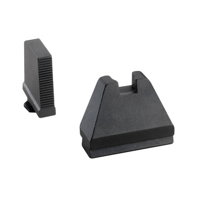 Ameriglo 9XL Tall Sight Set for Glock Black Serrated Front and Flat Black Rear