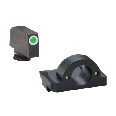 Ameriglo Sight Set for Glock Green Tritium Front Dot with White Outline and Green Tritium Rear Dots