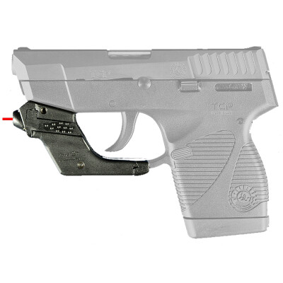 AimShot Trigger Guard Mounted Red Laser Taurus TCP CR1/3N Battery Nylon Reinforced Carbon Fiber Housing Matte Black Finish