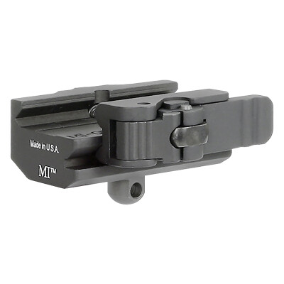 Midwest Industries Quick Detach Bipod Mount For Harris Type Bipods Hard Coat Anodized 6061 Aluminum Matte Black MI-QDBP