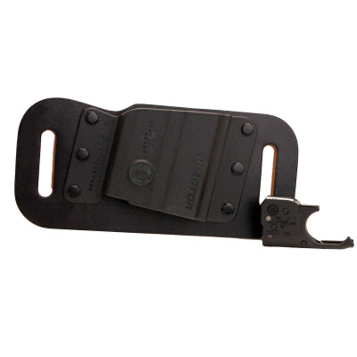 Viridian Reactor 5 Green Laser Honor Guard with ECR Equipped Hybrid OWB Holster Right Handed Leather/Polymer Black