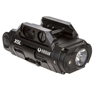 Viridian X5L Gen 3 Tactical 500 Lumen Weapon Light/Green Laser Combo Universal Rail Mount Rechargeable Battery 6061-T6 Aluminum Housing Matte Black