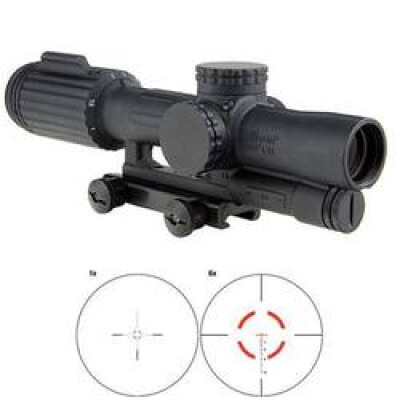 Trijicon VCOG 1-6x24 Riflescope BDC Reticle .308 Winchester 175 Grain .5 MOA Clicks Aluminum Housing Matte Black 1600004