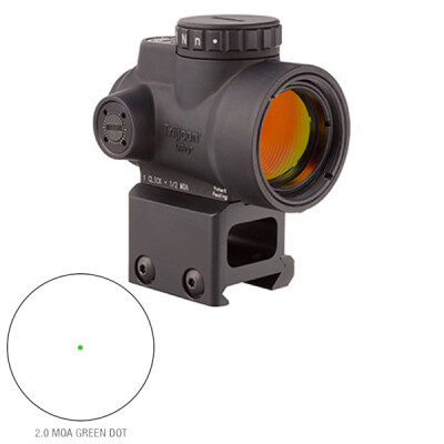 Trijicon 1x25 MRO 2.0 MOA Adjustable Green Dot; AC32068