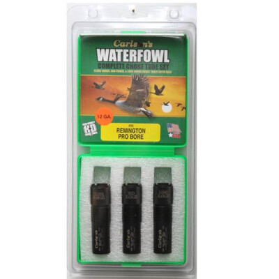 Carlson's Remington Pro Bore 12 Gauge Waterfowl Choke Set Extended Stainless Black 04509