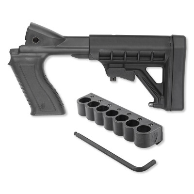ProMag Mossberg 500 Adjustable Buttstock Seven Round Shell Carrier Polymer Black