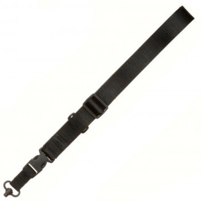 Tac Shield Single Point CQB Push Button QD Swivel Sling Adjustable Webbing Black