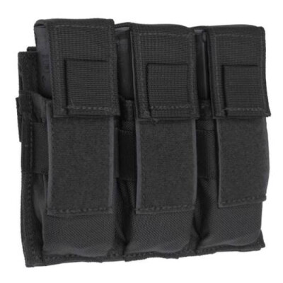 Tac Shield Triple Pistol Magazine MOLLE Pouch Nylon Black T3603BK