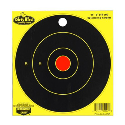 Birchwood Casey Dirty Bird Chartreuse Targets 6" Bullseye 16 Pack