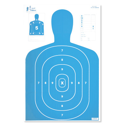 Pro-Shot 23" x 35" B27 Silhouette Target Blue 5 Pack