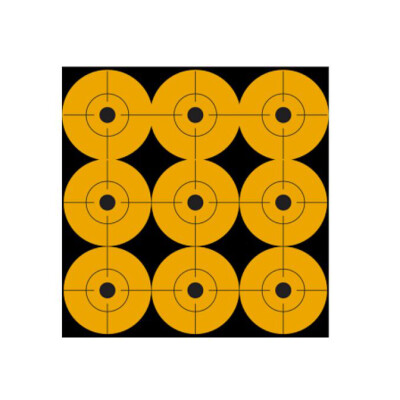 Pro-Shot Splatter Shot Peel & Stick 2" Target Dots 9 Dots Per Sheet 12 Pack Orange