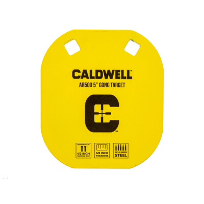 Caldwell AR500 5" Caldwell C Gong Target Plate Yellow 1116700