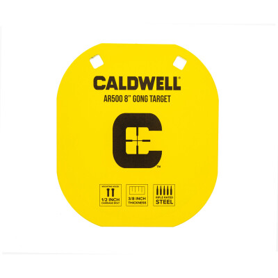 Caldwell AR500 8" Caldwell C Gong Target Plate Yellow 1116703