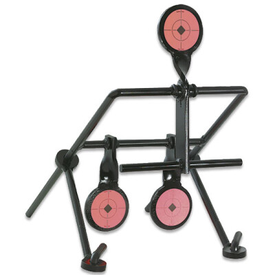 .44 Gallery Steel Resetting Target Birchwood Casey 3 3/4" Paddles Twist Steel Design