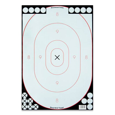 Birchwood Casey Shoot-N-C White on Black Silhouette 12"x18" Targets 5 Pack 34615