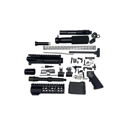 Bowden Tactical AR-15 5.56 NATO Pistol Build Kit 10" Handguard 10.5" Barrel 10 Round Mag Black 