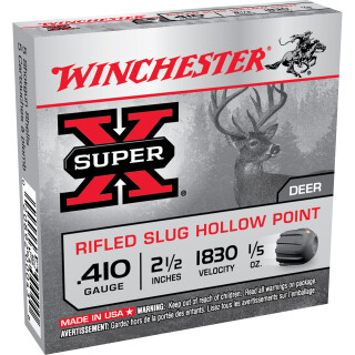 Winchester Super-X .410 Bore Ammunition 250 Rounds 2-1/2" Rifled Slug 1/5 Ounce