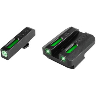 TRUGLO TFX Brite-Site Walther PPQ Front and Rear Set TFO Green Night Sights Steel Black TG13WA1A
