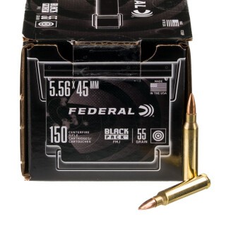 Federal Black Pack 5.56 NATO Ammunition 150 Rounds FMJBT 55 Grains