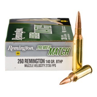 Remington Premier Match .260 Remington Ammunition 20 Rounds HPBT MatchKing 140 Grains