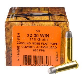 HSM Cowboy Action .32-20 Winchester Ammunition 50 Rounds RNFP 115 Grains