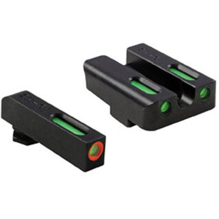 TRUGLO TFX Pro 17/19/22/23/24/26/27/33/34/35/38/39 Front and Rear Set Green TFO Night Sights for Glock Orange Ring Steel Black TG13GL1PC