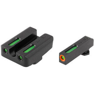TRUGLO TFX Pro High Set 20/21/29/30/31/32/37/40/41 Front and Rear Set Green TFO Night Sights for Glock Orange Ring Steel Black TG13GL2PC