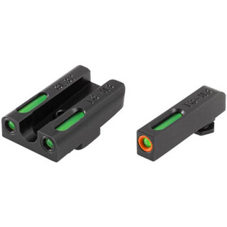 TRUGLO TFX Pro for Glock 42/43 Front and Rear Set Green TFO Night Sights Orange Ring Steel Black TG13GL3PC
