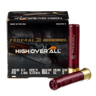 Federal High Over All .410 Bore Shotshell 25 Rounds 2-1/2" #9 Shot 1/2 Ounce