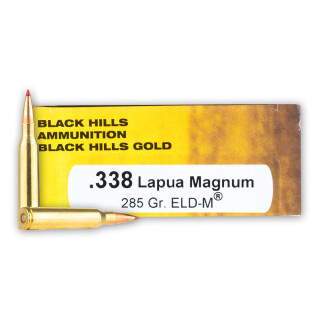 Black Hills Gold .338 Lapua Magnum Ammunition 20 Rounds ELD Match 285 Grain
