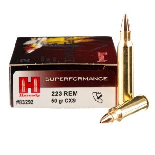 Hornady Superformance .223 Remington Ammunition 20 Rounds CX 50 Grains