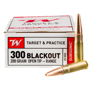 Winchester .300 AAC Blackout Ammunition 200 Rounds FMJOT 200 Grain