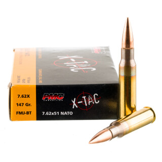 PMC X-TAC 7.62 NATO Ammunition 500 Rounds FMJBT 147 Grain