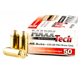 MAXX Tech .45 ACP Ammunition 500 Rounds FMJ 230 Grain