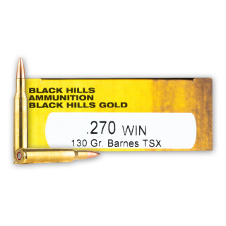 Black Hills Gold .270 Winchester Ammunition 20 Rounds TSX Copper 130 Grain