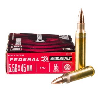 Federal American Eagle 5.56 NATO Ammunition 20 Rounds FMJ 55 Grains