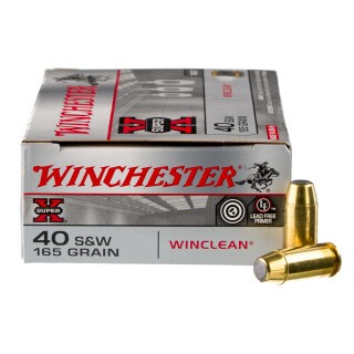 Winchester Super-X .40 S&W Ammunition 500 Rounds WinClean BEB 165 Grain