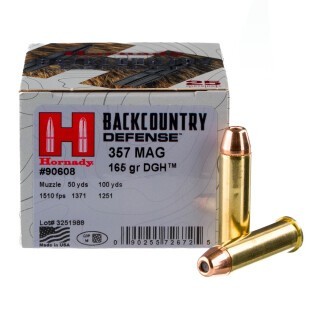 Hornady Backcountry Defense .357 Magnum Ammunition 25 Rounds DGH 165 Grains