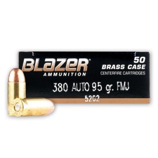Blazer Brass .380 ACP Ammunition 1000 Rounds FMJ 95 Grains