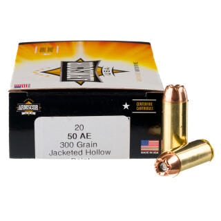 Armscor USA .50 AE Ammunition 400 Rounds Hornady XTP JHP 300 Grains F AC 50AE-1N
