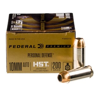 Federal Premium HST 10mm Auto Ammunition 20 Rounds HST JHP 200 Grain
