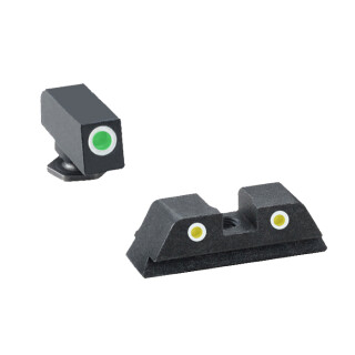 AmeriGlo Classic Style for Glock Gen 5 Night Sights Green Front Yellow Rear