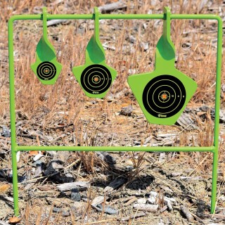 Shooting Made Easy Non-Folding Reactive Steel Target .22 Caliber Rimfire Only 3 Floating Targets High Visibility