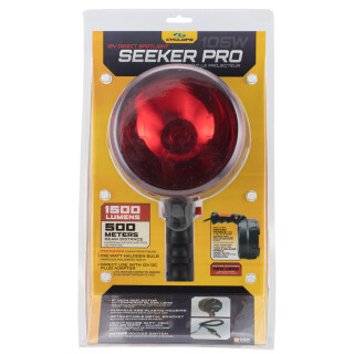Cyclops Seeker Pro Spotlight 1500 Lumens Halogen Bulb 12 VDC Car Plug Switch on Handle Polymer Black