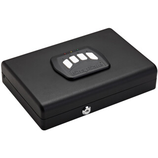 SnapSafe Keypad Safe 8.5"x11"x2.25" Electronic with Key Override Steel Construction Black